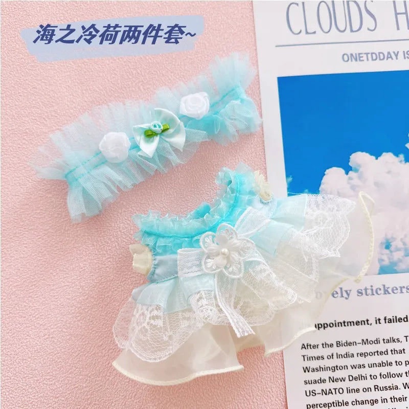 20cm Doll Clothes Outfit Hoodies Skirt Stuffed Dolls Dress Up Doll Accessories Outfit Change Dress Game Playing House Gift Toys
