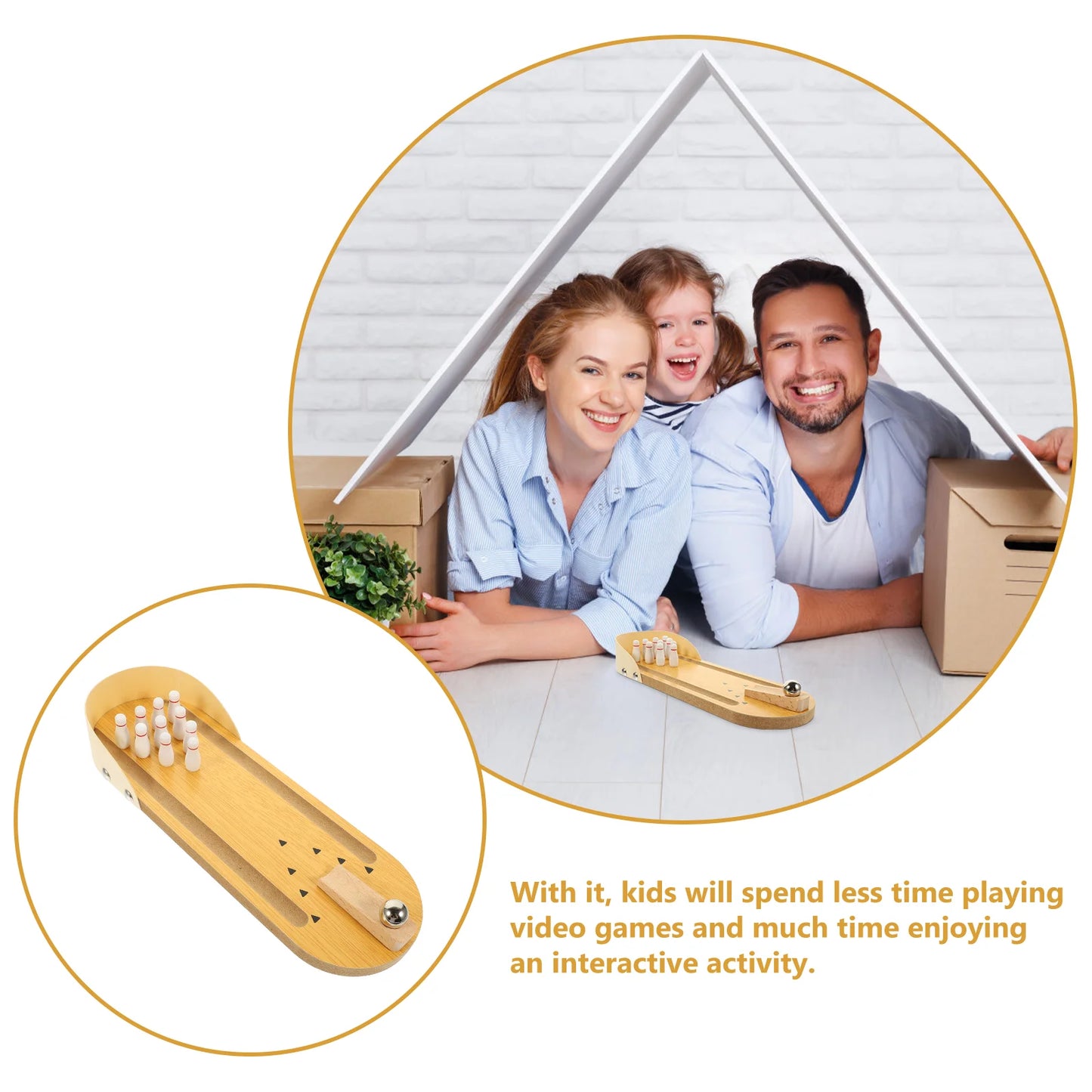 Anti-Alzheimer's Live Desktop Mini Bowling Elderly Game Toy Interactive Wooden Alzheimers Toys for Adults Abs Activities
