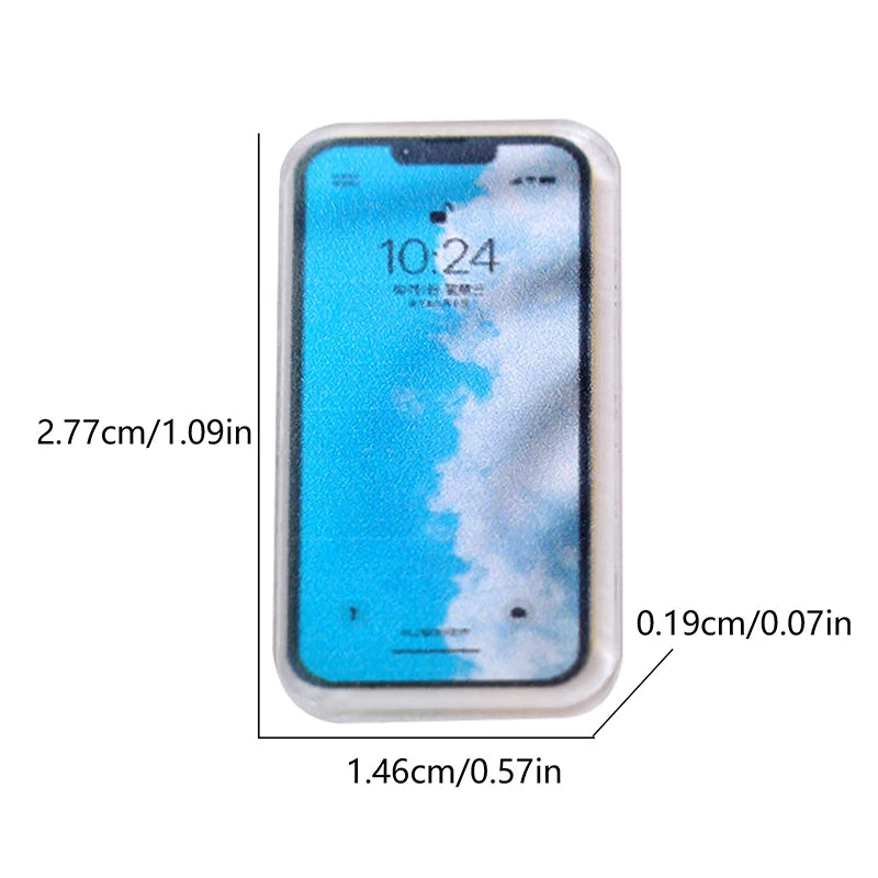 5Pcs 1:12 Dollhouse Miniature Mobile Phone Simulation Smartphone Model Kids Pretend Play Toys Doll House Accessories
