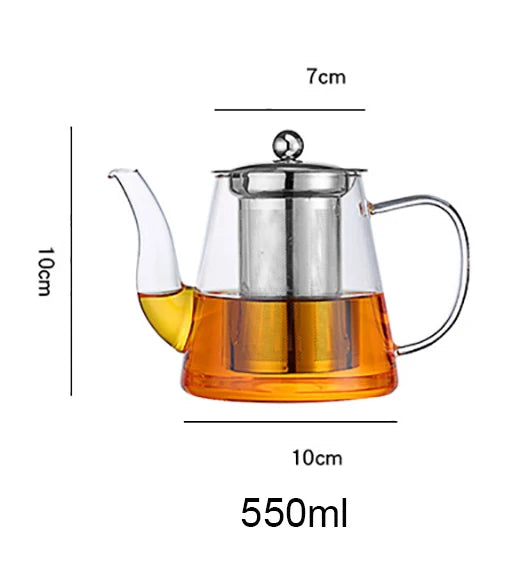 High Quality Tea Infuser Pot Heat-Resistant Glass Teapot Cup With Filter Flower Tea Pot Oolong Puer Kettle Glass Coffee Tea Pot
