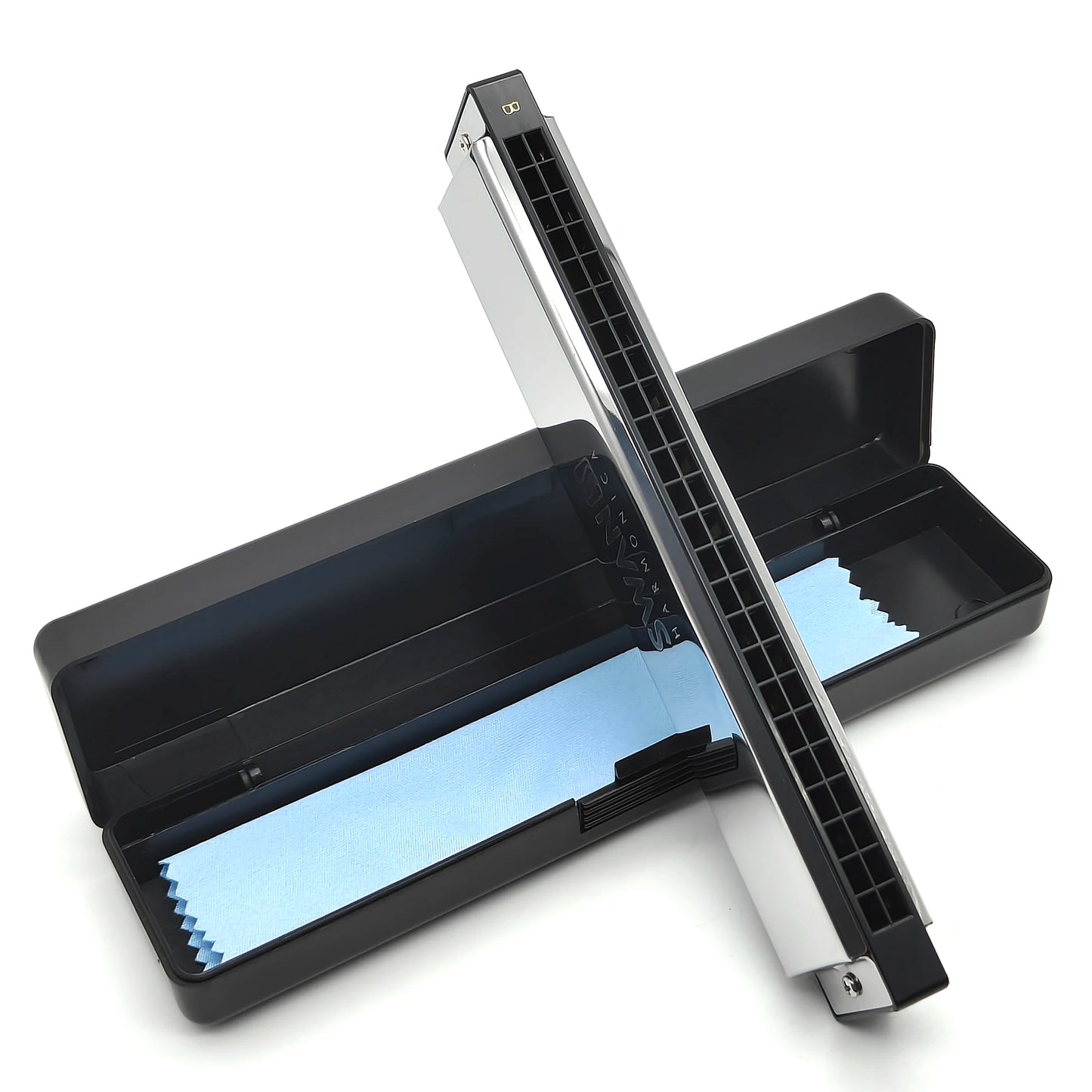 Swan Harmonica 24 Hole Polyphonic Harmonica C Key a/B/D/E/F/G/a #/C #/D #/F #/G # Professional Tremolo Harmonica for Beginners