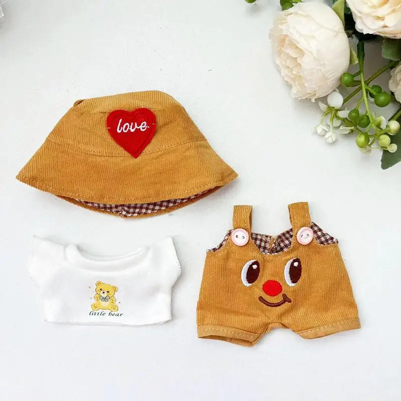 For 17cm Labubu Out Fit Clothes Time to Chill Doll Clothes for Labubu II Doll Cute Clothes