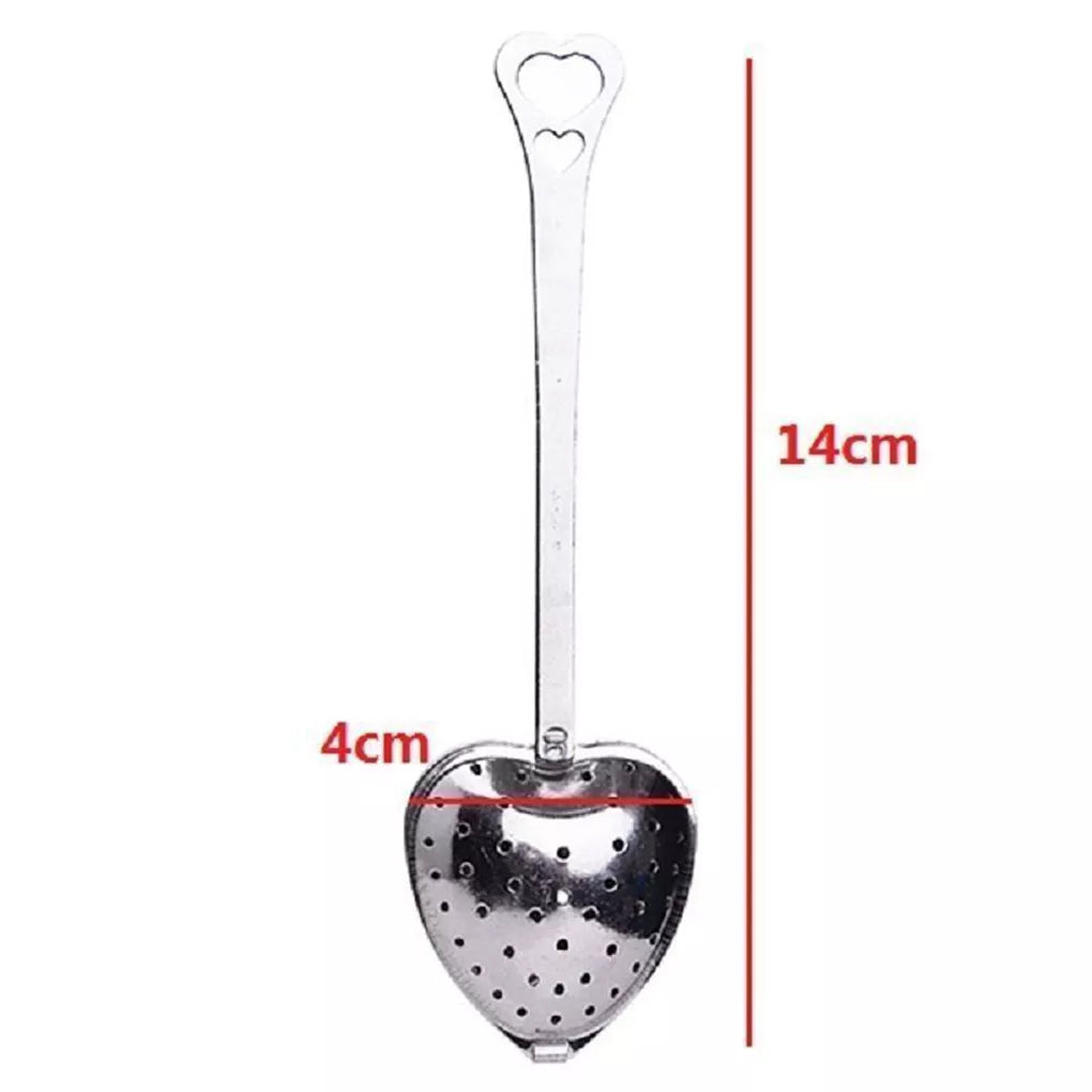 Reusable Tea Infuser Heart Shaped Stainless Steel Teakettle Locking Tea Filter Seasoning Ball Mesh Herbal Ball Tea Spice Strain