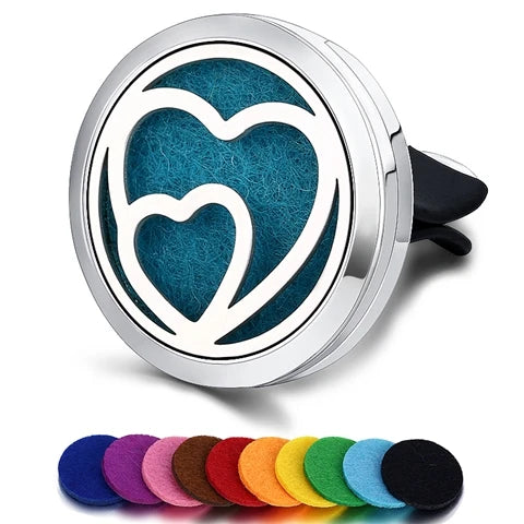 Car Air Freshener Car Perfume Diffuser Clip Car Air Auto Vent Freshener Essential Oil Perfume Locket (No Fragrance) C002
