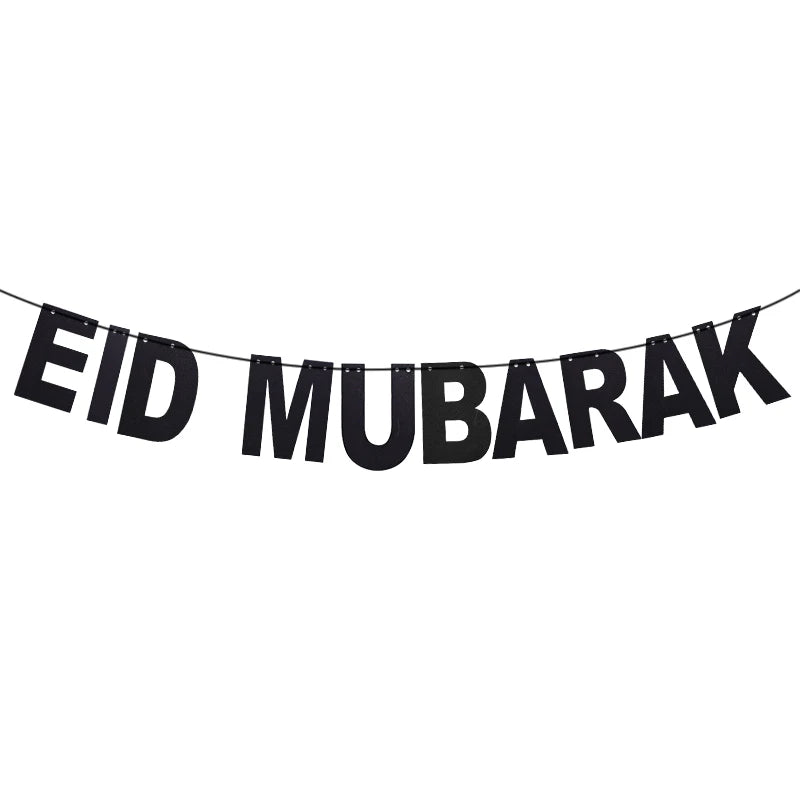 13Ft Iridescent Ramadan EID Mubarak Banner Decorations Hanging Star Moon Lamp Garlands Ramadan Mubarak Home Decor Birthday Party