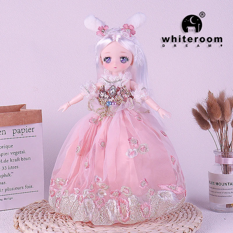 1/6 Bjd Doll Wedding Dress Anime Action Figures Full Set Spherical Jointed Doll for Children's Toys Girl Cosplay Free Shipping