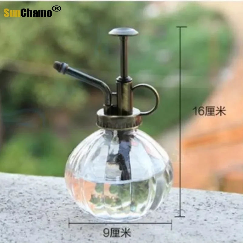 Gardening Plant Watering Cans Retro Antique Copper Kettle Small Watering Can Pumpkin Glass Gardening Water Cans Garden Supply