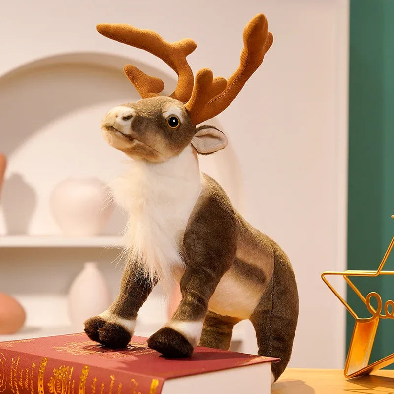 Real-Life Reindeer Plush Toy Christmas Deer Plush Doll Simulation Elk Soft Toys Merry Christmas New Year Decoration Best Gifts