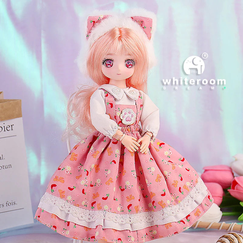 1/6 Bjd Doll Wedding Dress Anime Action Figures Full Set Spherical Jointed Doll for Children's Toys Girl Cosplay Free Shipping