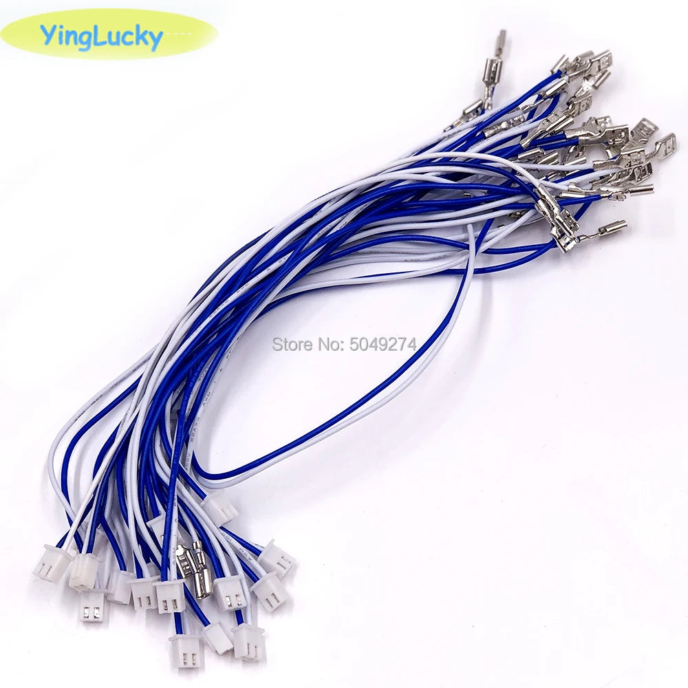 10pcs/Lot 2 Pin Cable With 2.8mm/4.8mm Connector for American Style Joystick SANWA Button Switch for Jamma Arcade USB Encoder