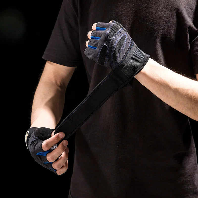 Gym Fitness Gloves Women Men Half Finger Cycling Bicycle Motorcyclist Gloves Weightlifting Yoga Sport Training Fingerless Gloves
