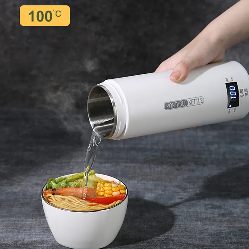 Portable Electric Kettles Tea Coffee Kettle Mini Travel Boil Water Stewable Keep Warm Appliances Thermo Anti-Scald Bottle