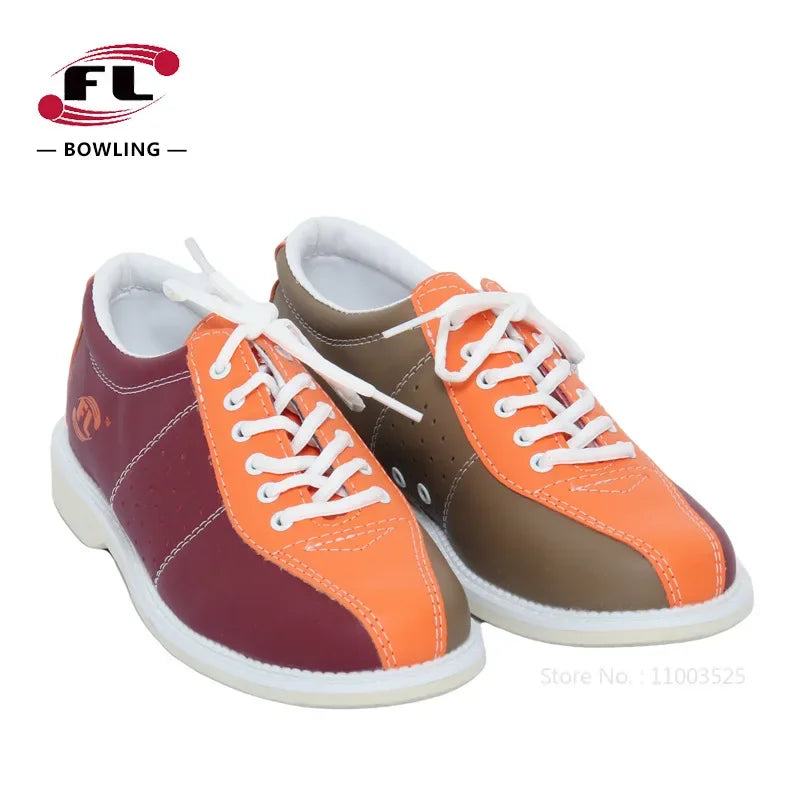 2024 Bowling Shoes for Women Men Anti-Slip Beginners Bowling Sneakers Unisex Breathable Soft Sports Sneakers Contrast Color