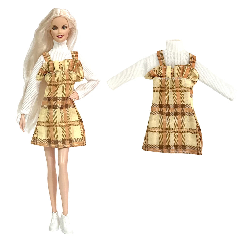 NK Official Mix Style Clothing Fashion Clothing Soft Fur Coat Doll Dress Casual Wear Clothes for Barbie Doll Accessories JJ