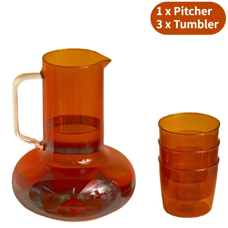 54oz Water Pitcher Glass Pitcher Tea Kettle Large Pitcher GlassTeapot Carafe Cold Juice Iced Drinking Jug for Boiling Water