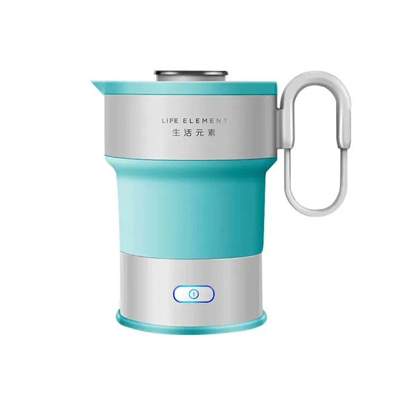 220V Portable Electric Kettle Folding Travel Silicone Kettle Camping Water Boiler Tea Kettle Home Automatic Power Off Kettle