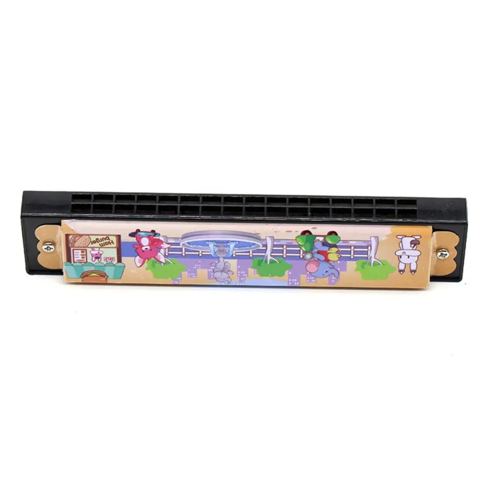 Metal Painted Harmonica 16 Holes Educational 16 Holes Harmonica Cute Montessori Mouth Organ Children Gift