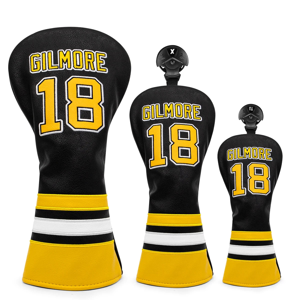 Golf Headcovers for Golf Driver Head Cover Embroidery Gilmaore 18 Premium Leather Driver Fairway Wood HybridBlade Putter Coer Ma
