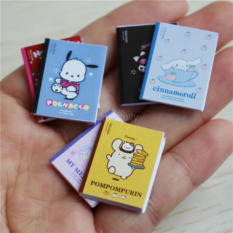 1/12 Scale Minaiture Dollhouse Stationery Mini Notebook Push Pin Model for OB11 BJD Doll Accessories Toy