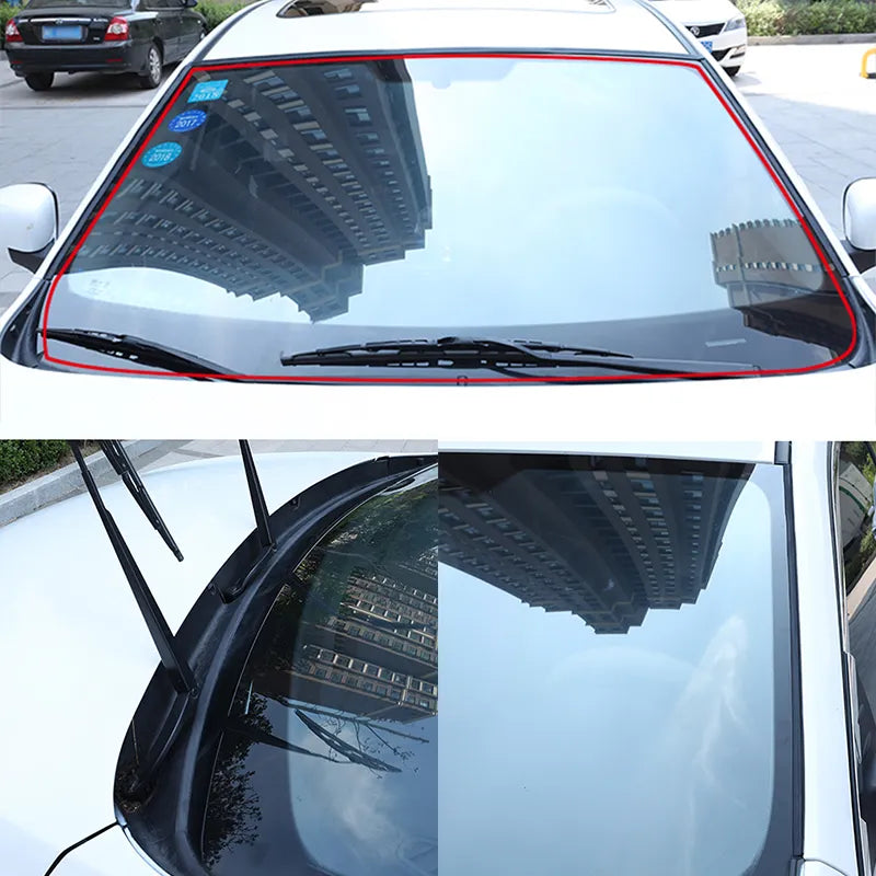 Car Rubber Seal Strips Auto Seal Protector Sticker Window Edge Windshield Roof Rubber Sealing Strip Noise Insulation Accessories