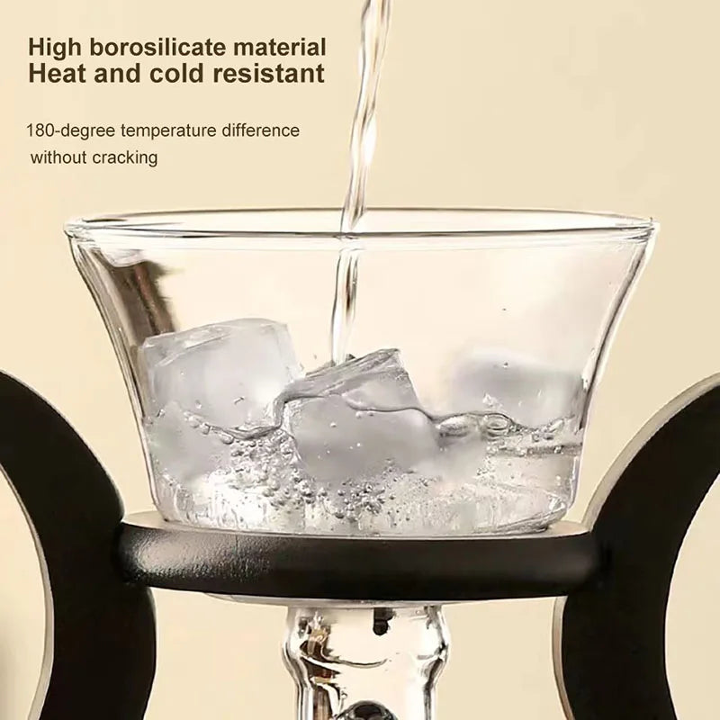 HOONRA Heat-Resistant Glass Tea Set Magnetic Water Diversion Rotating Cover Bowl Automatic Tea Maker Lazy Kungfu Teapot Drinking
