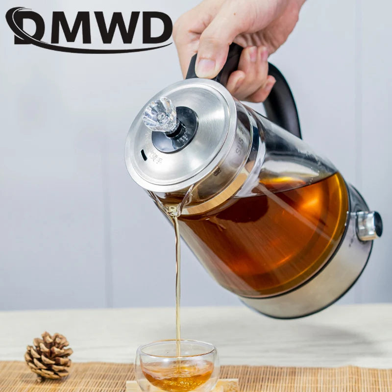 1L Electric Kettle Coffee Tea Maker Thermos Black Pu 'Er Glass Tea Maker Automatic Steam Spray Teapot Kettles Health Pot EU US