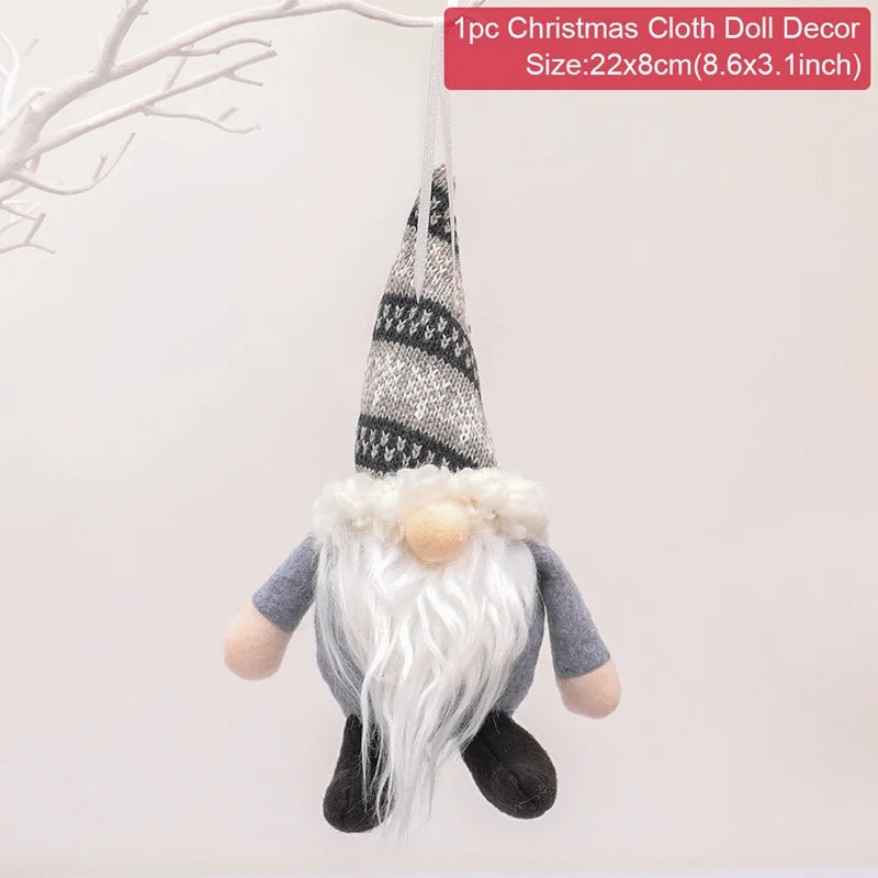 QIFU Christmas Doll Ornaments 2024 Merry Christams Decor for Home Cristmas Decor Xmas Gifts Happy New Year 2025 Navidad Noel