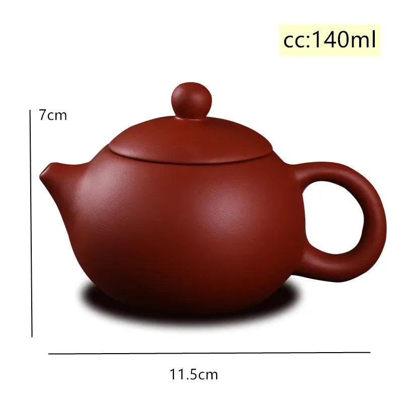Yixing Tea Pot Purple Clay Xishi Filter Teapot Beauty Kettle Raw Ore Handmade Teaware Drinkware Tea Ceremony Supplies 140ml