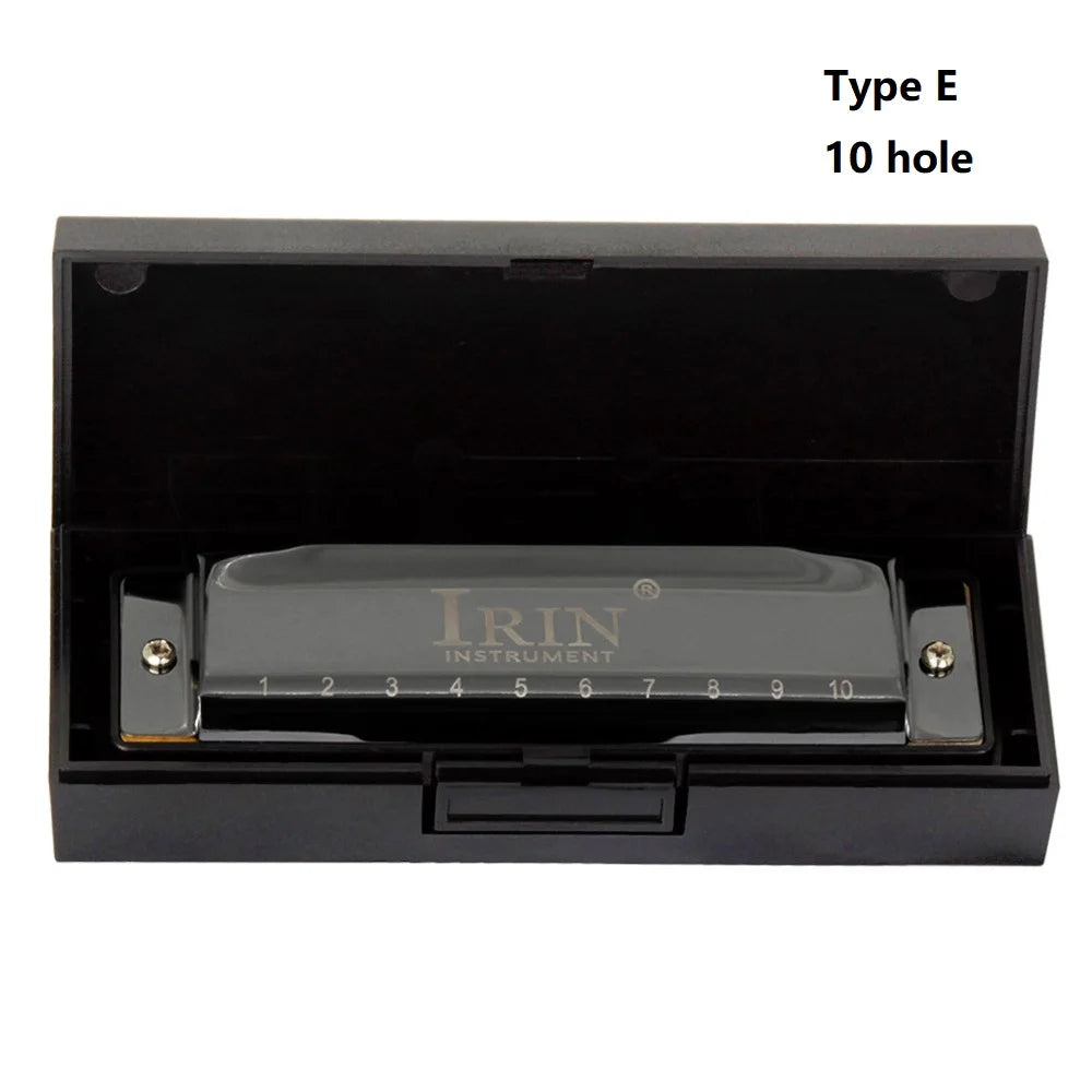 10 Hole 24 Hole Harmonica 8K Titanium Tremolo Tone Key C Harmonica Harp Mouth Organ Musical Instruments With Case