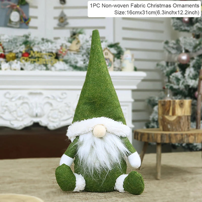 QIFU Christmas Doll Ornaments 2024 Merry Christams Decor for Home Cristmas Decor Xmas Gifts Happy New Year 2025 Navidad Noel