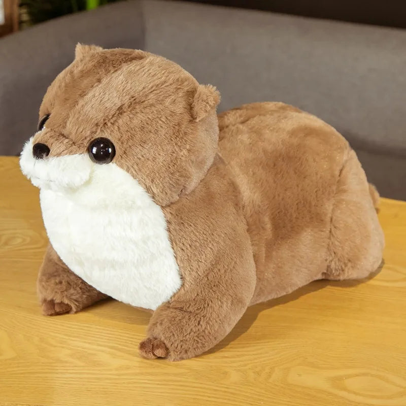 50cm Simulation Cute Lutra Plush Toys Stuffed Realistic Otter Animal Doll Soft Seal Plushie Pillow for Kids Girls Birthday Gift