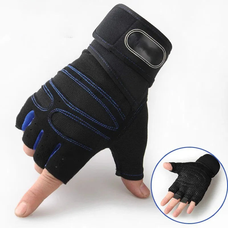 Gym Fitness Gloves Women Men Half Finger Cycling Bicycle Motorcyclist Gloves Weightlifting Yoga Sport Training Fingerless Gloves