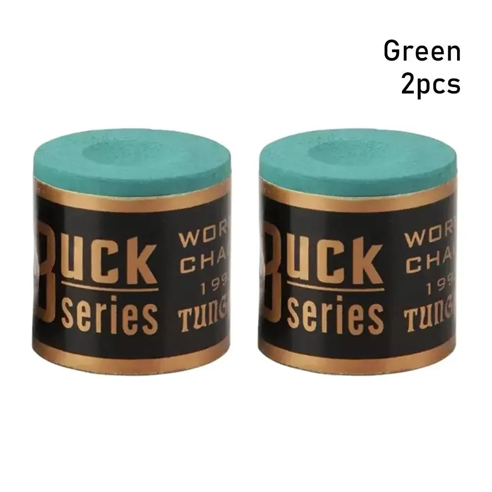 2pcs/Set No-Slip Billiard Chalks Pool Cue Stick Chalk Snooker Easy Powder Billiard Chalk Pool Sport Accessories Blue Green Red
