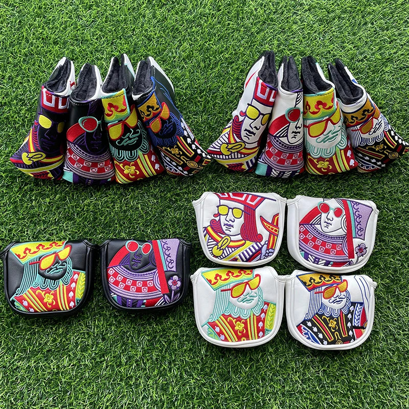 Kings and Queens and Knights Golf Club Wood Headcovers Driver Fairway Woods Hybrid Cover Photographing in Kind Fast Delivery