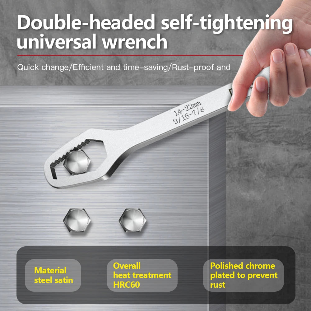 8-22mm Universal Torx Wrench Self-Tightening Adjustable Glasses Wrench Board Double-Head Torx Spanner Hand Tools for Factory
