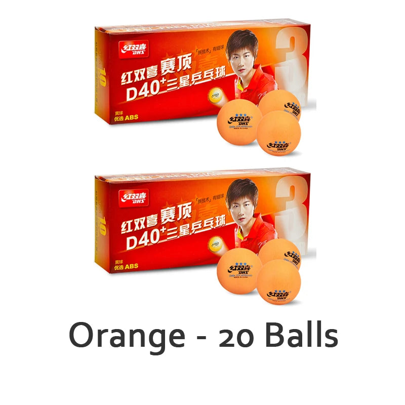 DHS 3 Star D40+ Table Tennis Ball 3-Star Seamed ABS Balls Plastic Poly Original DHS 3 STAR Ping Pong Balls ITTF Approved