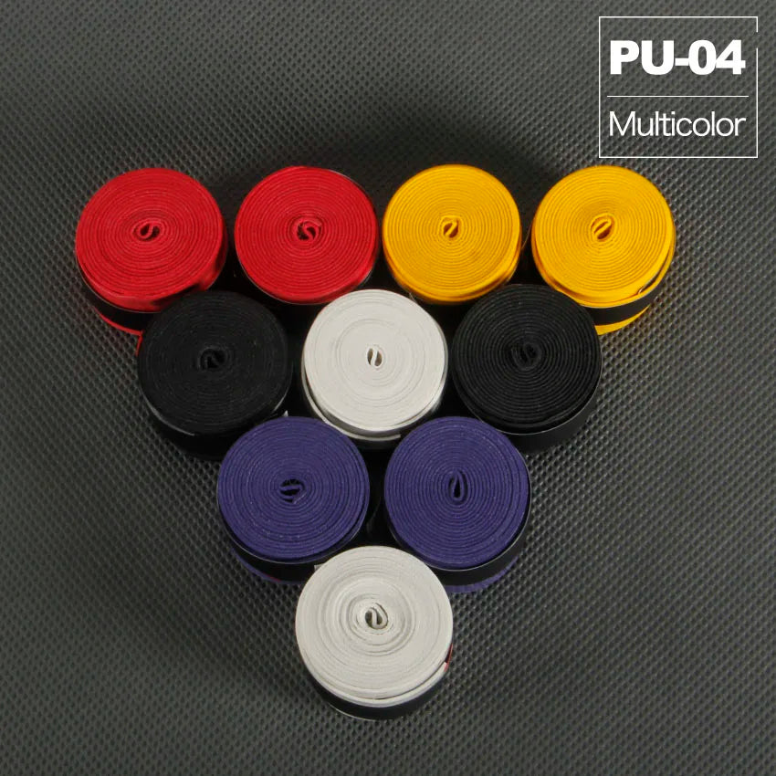 QUESHARK 10 Pcs Coated Anti-Slip Breathable Tennis Racket Sweat Bands Tapes Fishing Rods Badminton Racket Over Grip Wrap Tapes