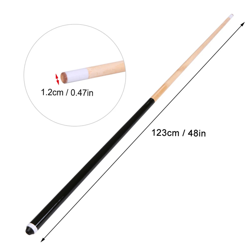 48In Junior Kid Billiard Shaft Wooden Pool Cue Stick Entertainment Snooker Billiard Tool