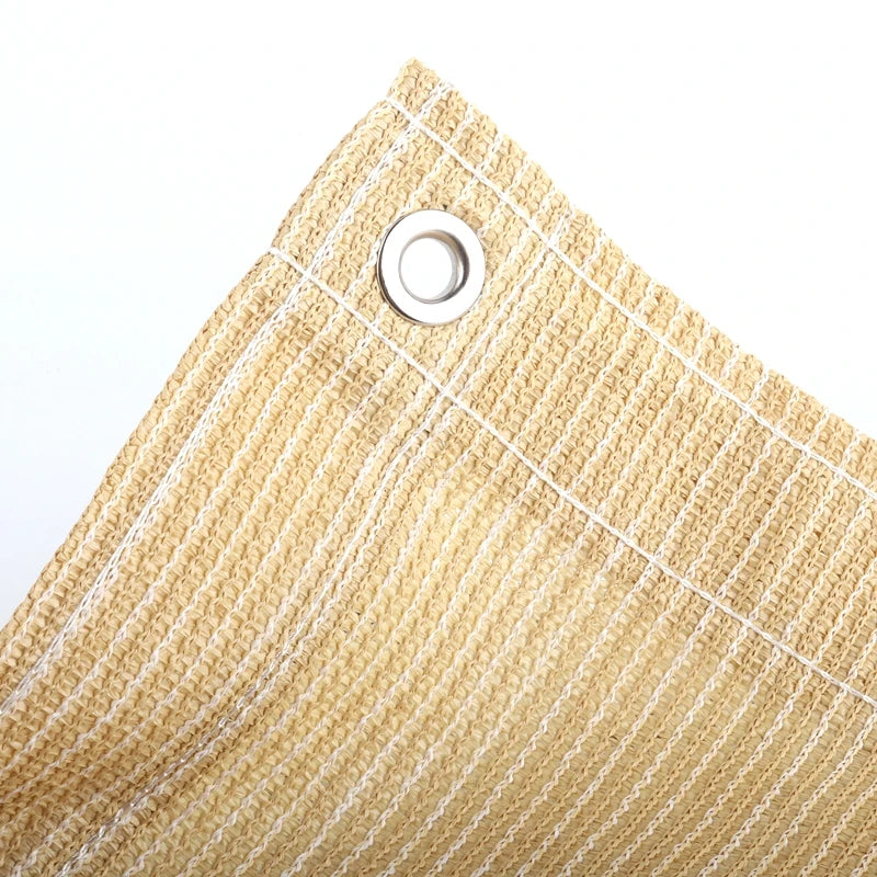 Thicken Beige Anti-Uv HDPE Sun Shade Net Plants Cover Net Garden Fence Decoration Balcony Wind Barrier Safety Privacy Screen Net