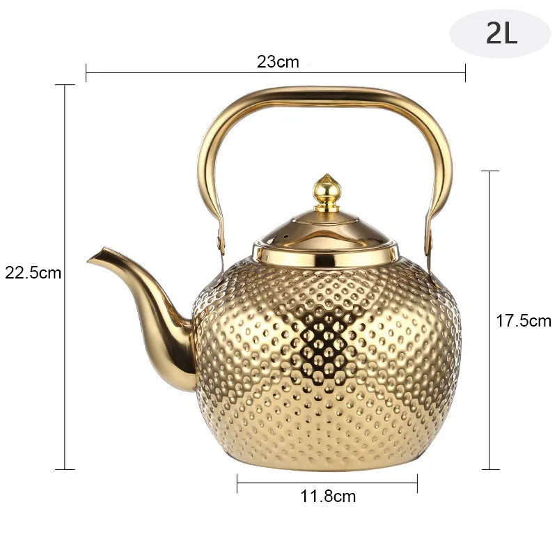 1.2/1.5/2l Teapot 304 Stainless Steel Water Tea Kettle Induction Cooker Stove Tea Pot Drinkware Kitchen Accessories