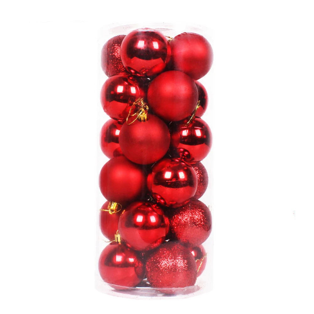 24/36pcs Christmas Ball Christmas Tree Ornament Home Christmas Hanging Pendant New Year Party Decoration Gift Navidad