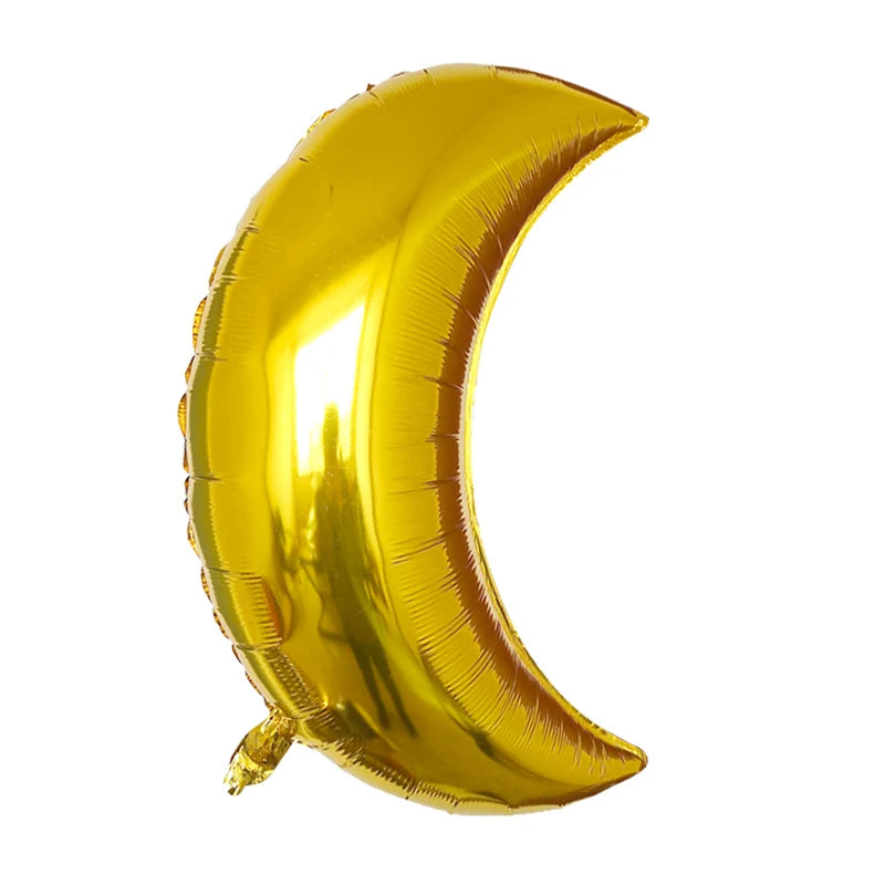 60Pcs Moon Star Balloon Set for Muslim EID Mubarak Festival Home DIY Decoration Ramadan Kareem Kids Birthday Party Ballon Globos