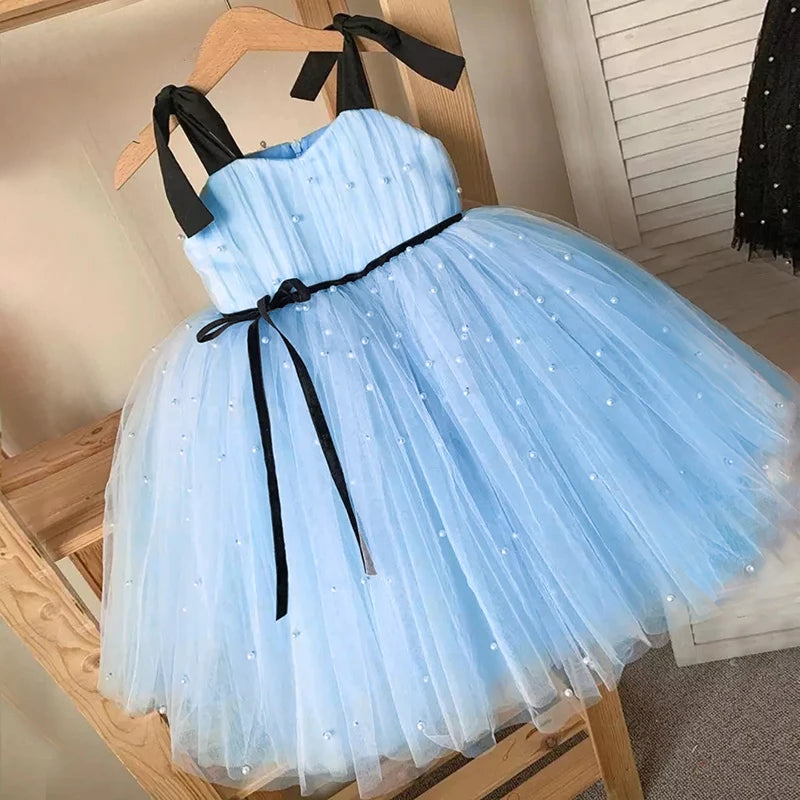 Kids Dress for Girls Christmas New Year Princess Eleagnt Party Tutu Prom Dresses Children Wedding Evening Bowknot Gown 1-5 Years