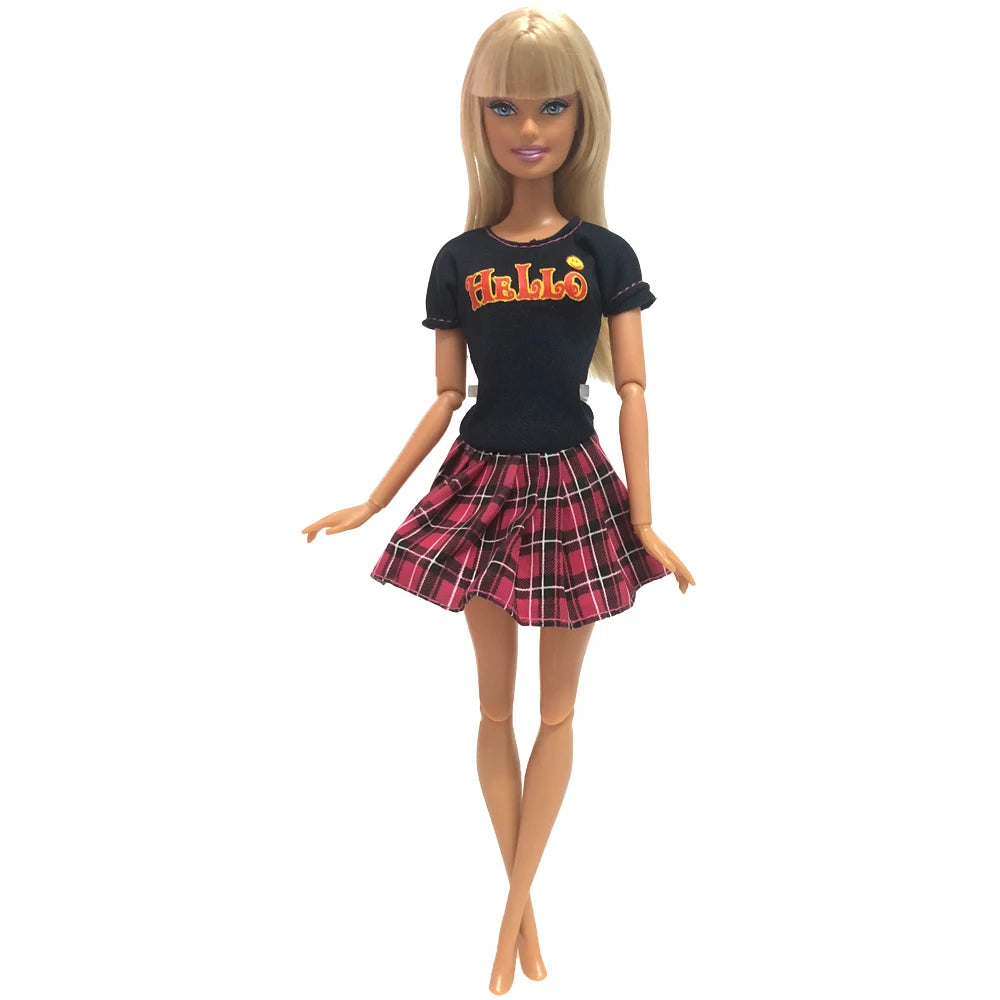 NK Official Mix Style Clothing Fashion Clothing Soft Fur Coat Doll Dress Casual Wear Clothes for Barbie Doll Accessories JJ