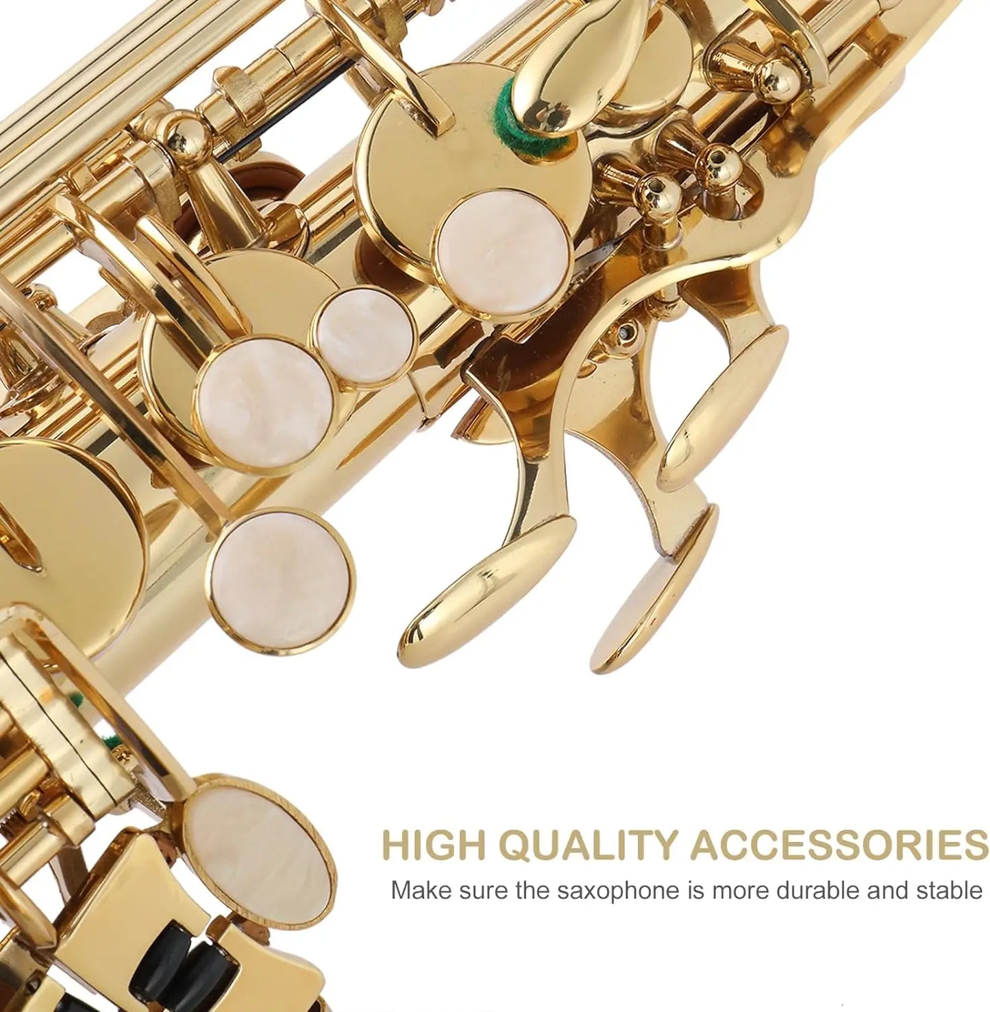 Kolnes Alto Saxophone Brass Lacquered Gold E Flat Sax Woodwind Instrument With Cleaning Brush Case Strap Gloves Accessories