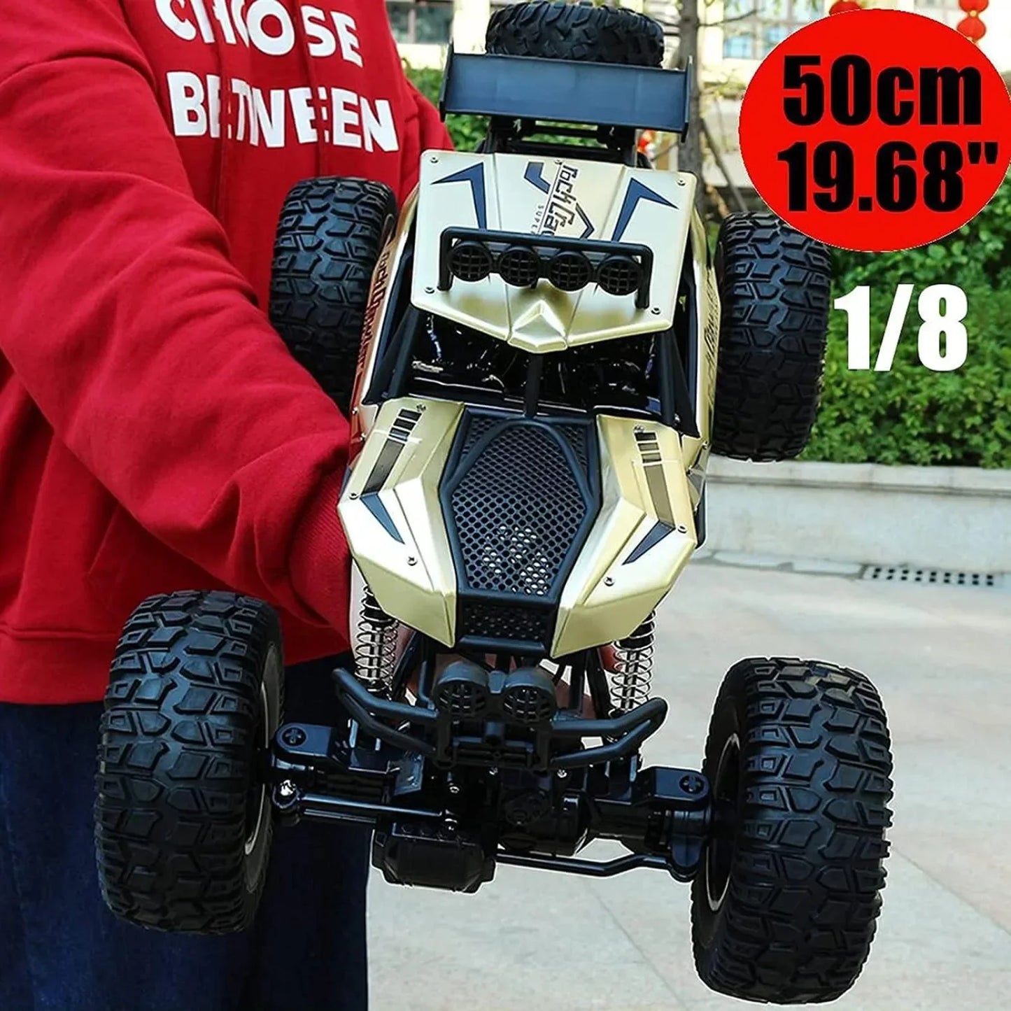 1:8 50cm 4WD Off-Road 4x4 RC Trucks RC Car 2.4G Radio Electric Climbing Vehicle All Terrain Monster Buggy Toys Gift for Children
