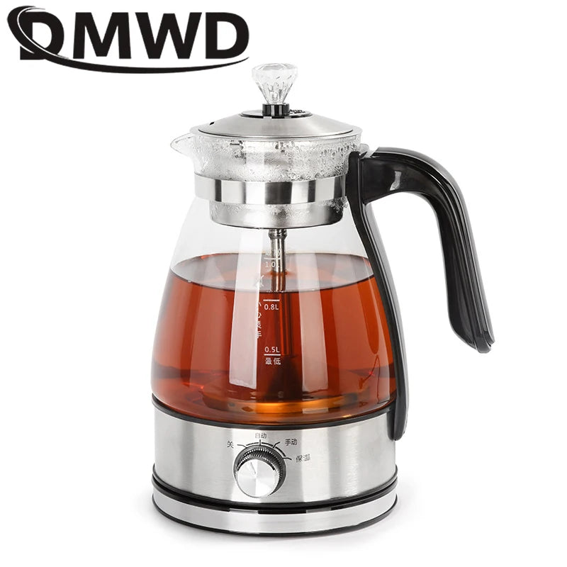 1L Electric Kettle Coffee Tea Maker Thermos Black Pu 'Er Glass Tea Maker Automatic Steam Spray Teapot Kettles Health Pot EU US
