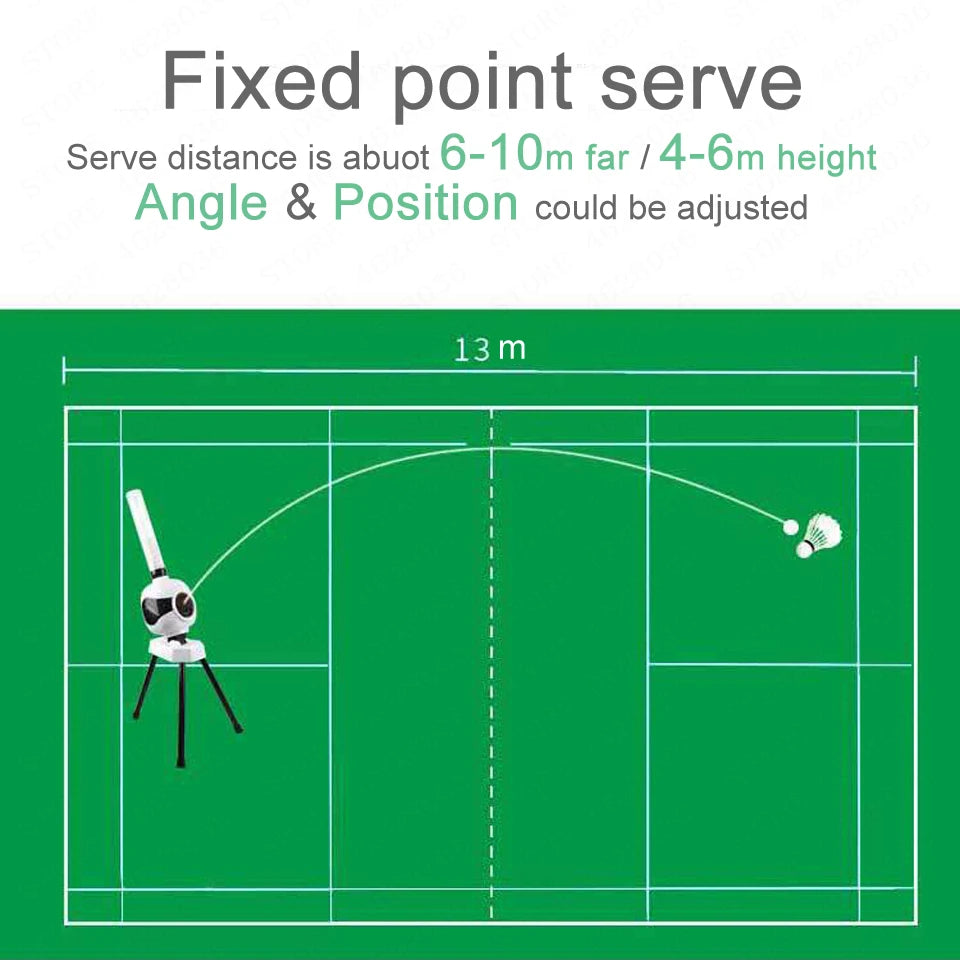 Kid Automatic Badminton Service Machine Robot Portable Outdoor Indoor Beginner Ball Pitching Practice Trainer Device