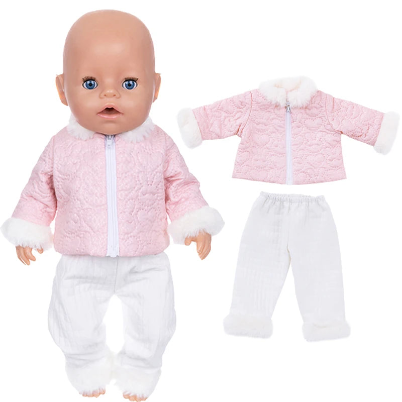 40cm Baby Doll Bib Legging Accessories 43cm Doll Hat Gloves