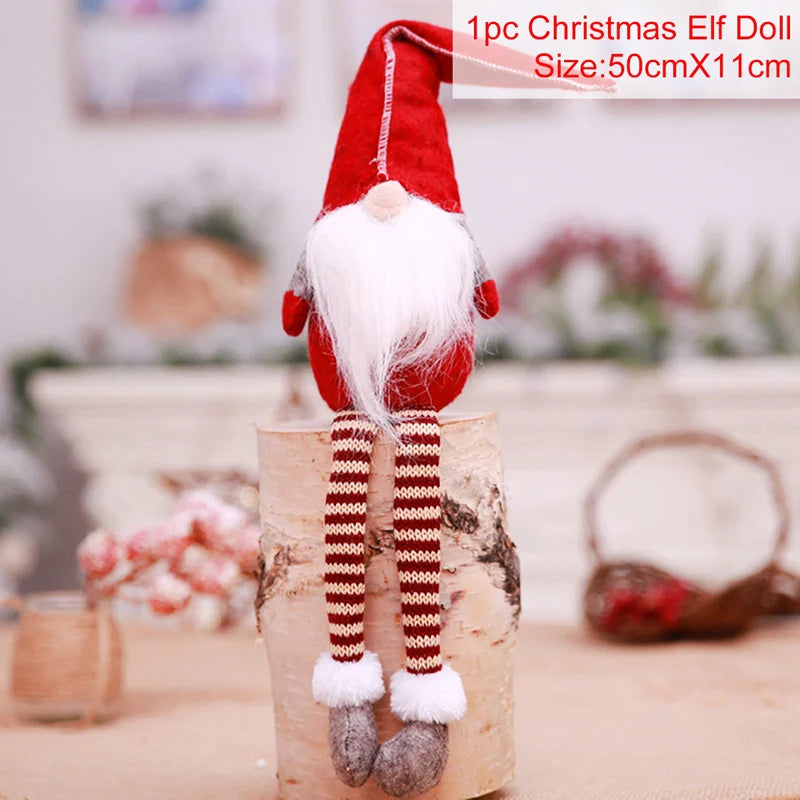 QIFU Christmas Doll Ornaments 2024 Merry Christams Decor for Home Cristmas Decor Xmas Gifts Happy New Year 2025 Navidad Noel